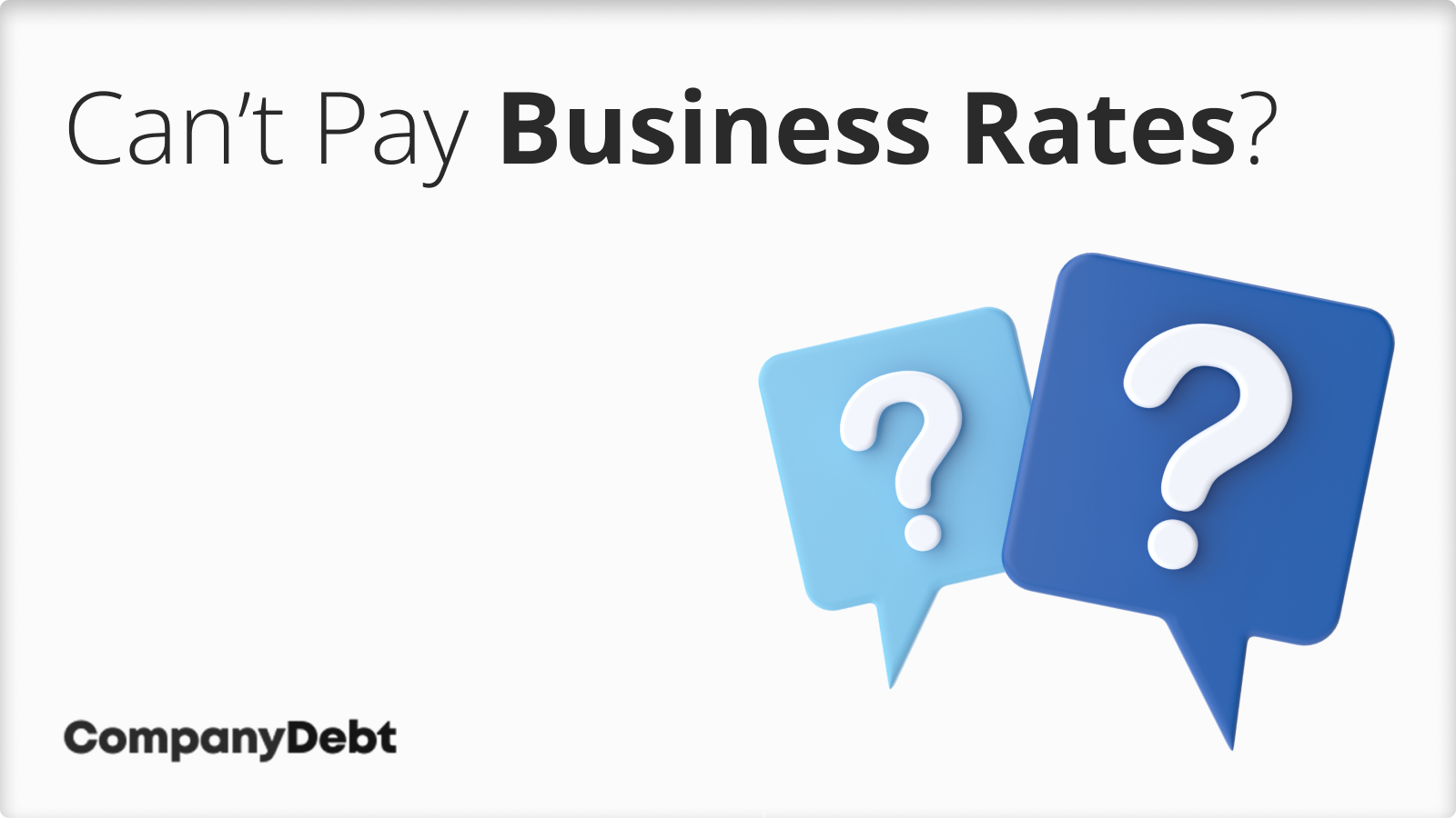 Can't Pay Business Rates?