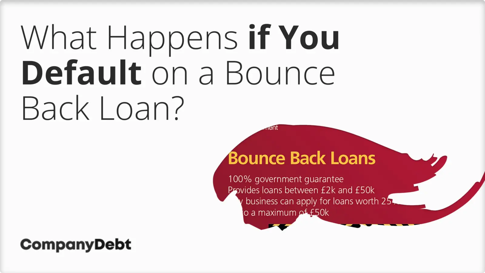 Sole Trader Can't Pay Bounce Back Loan